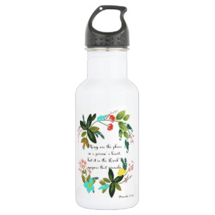 Christian inspirational Art - Proverbs 19:21 532 Ml Water Bottle