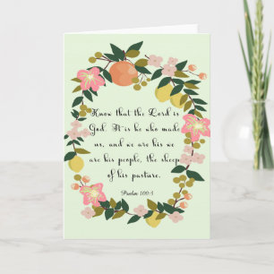 Christian inspirational Art - Psalm 100:3 Holiday Card