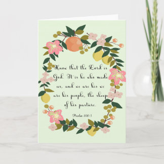 Christian inspirational Art - Psalm 100:3 Holiday Card