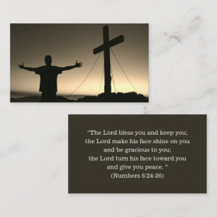 Christian Inspirational Bible Religious Cross Business Card