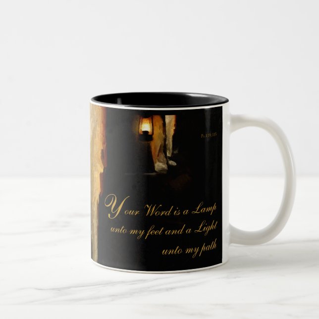 Christian Inspirational Bible Verse Encouragement Two-Tone Coffee Mug (Right)