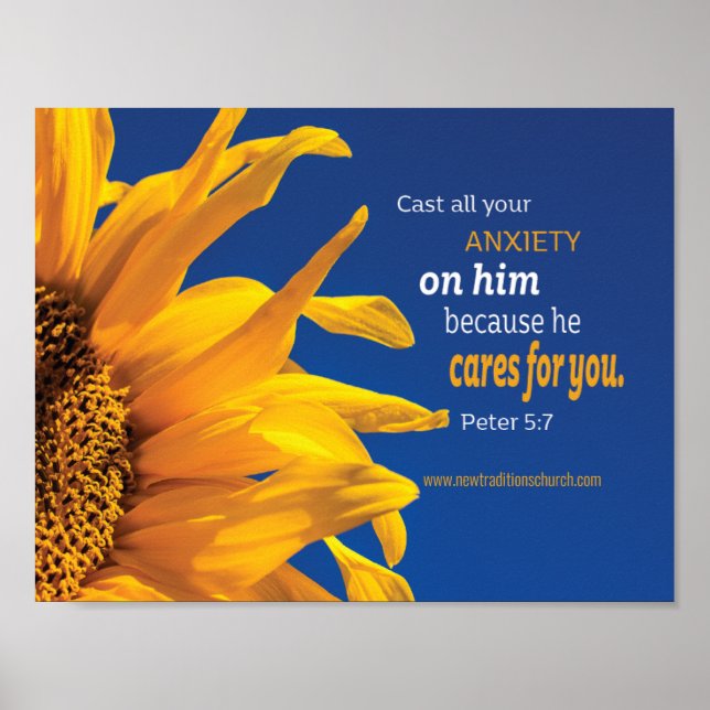 Christian Inspirational Bible Verse Quote Poster (Front)