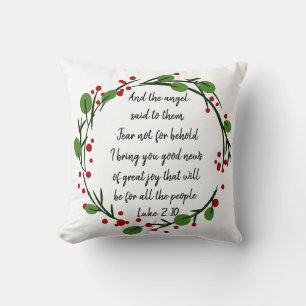 Christian Inspirational Christmas Scripture Cushion