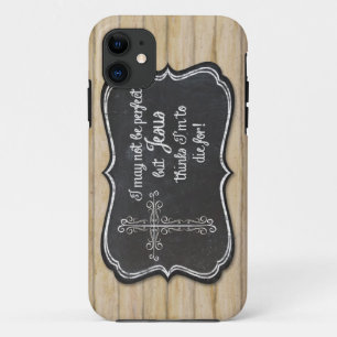 Christian Inspirational Jesus Cross Chalkboard iPhone 11 Case