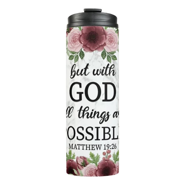 Christian inspirational quote tumbler (Front)