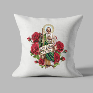 christian inspirational San Judas Tadeo Cushion