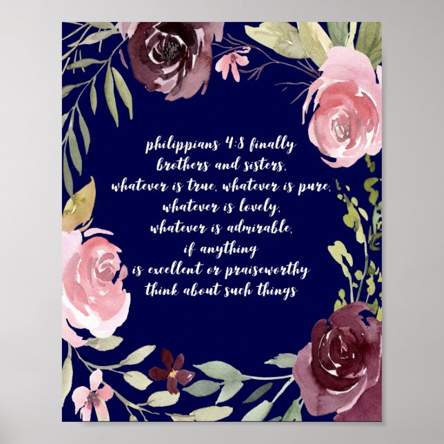 Christian Inspirational Scripture Verse Poster (Front)