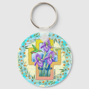 Christian  Iris Cross  keychain
