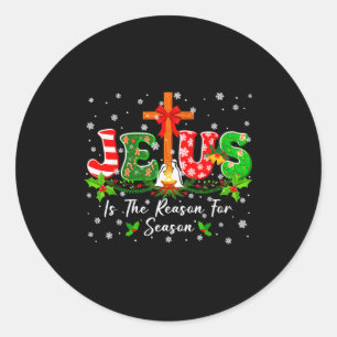Christian Is The Reason For The Season Christmas X Classic Round Sticker
