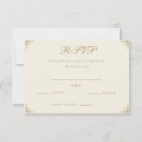 Christian Ivory & Antique Gold Wedding Response