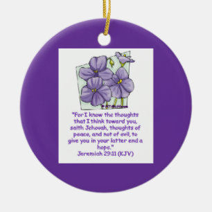 Christian Jeremiah 29:11 Ceramic Tree Decoration