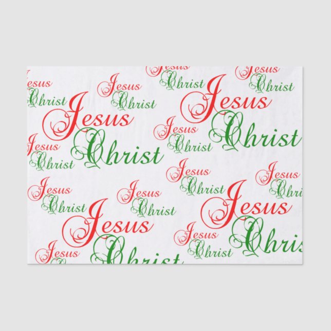 Christian JESUS CHRIST Christmas Tissue Paper (Front)