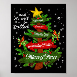 Christian Jesus Christmas Tree Pajamas Xmas Men Wo Poster