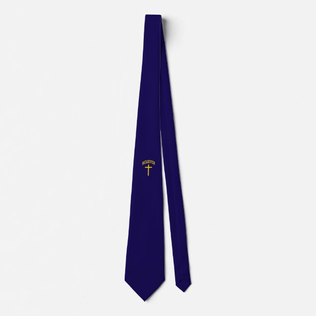 Christian Jesus Cross Believer Tie (Front)