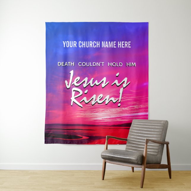 Christian JESUS IS RISEN Church Easter Tapestry (In Situ)