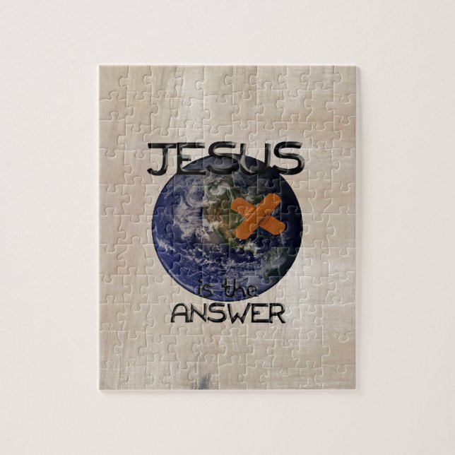 Christian Jesus is the Answer Jigsaw Puzzle (Vertical)