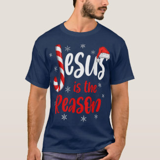 Christian Jesus Is The Reason Candy Cane Religious T-Shirt