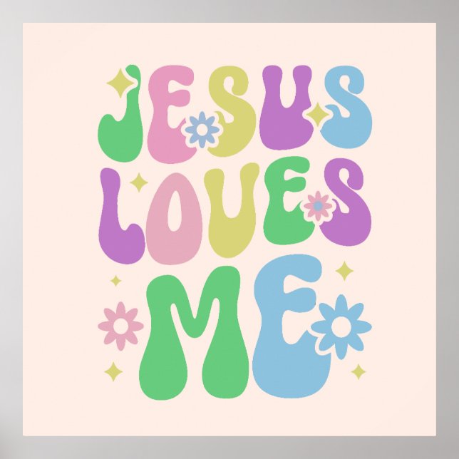 Christian Jesus Loves Me Poster (Front)