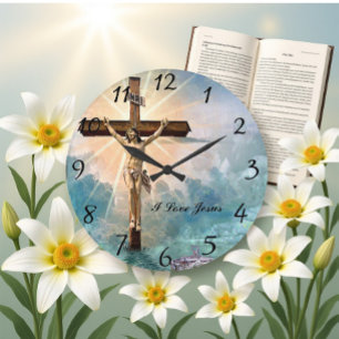 Christian Jesus prayer Large Clock