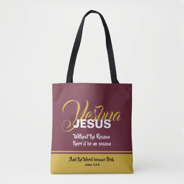 Christian | JESUS REASON SEASON | Christmas Tote Bag (Front)