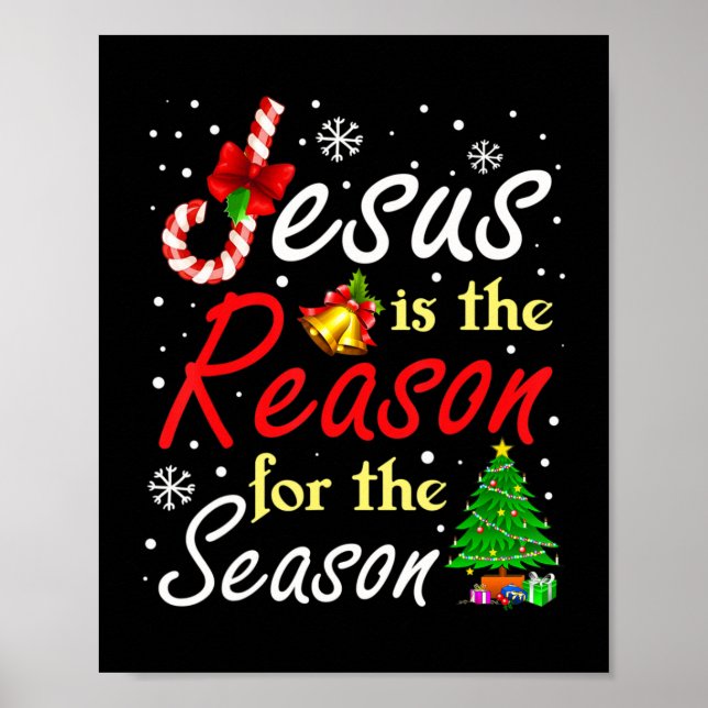 Christian Jesus The Reason Christmas Stocking Stuf Poster (Front)