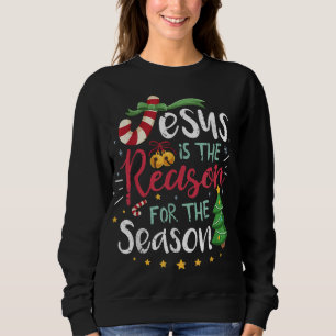 Christian Jesus The Reason Christmas Stocking Stuf Sweatshirt