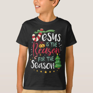 Christian Jesus The Reason Christmas Stocking Stuf T-Shirt