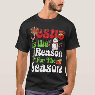Christian Jesus The Reason Christmas Stocking Stuf T-Shirt