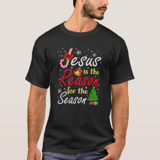 Christian Jesus The Reason Christmas Stocking Stuf T-Shirt