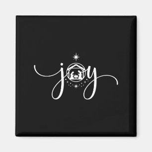 Christian Joy Nativity Christmas - joy' With Baby Magnet