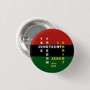 Christian JUNETEENTH 3 Cm Round Badge
