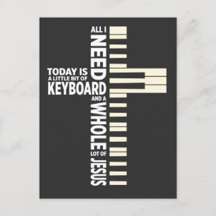Christian Keyboard Musician Jesus Lover Band Postcard