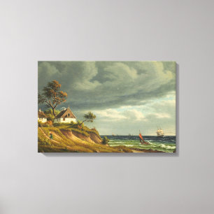 Christian Kiaerskou - View of the fishing village Canvas Print