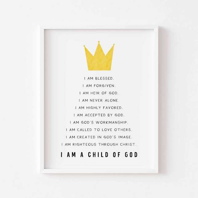 Christian kids affirmation print (Creator Uploaded)