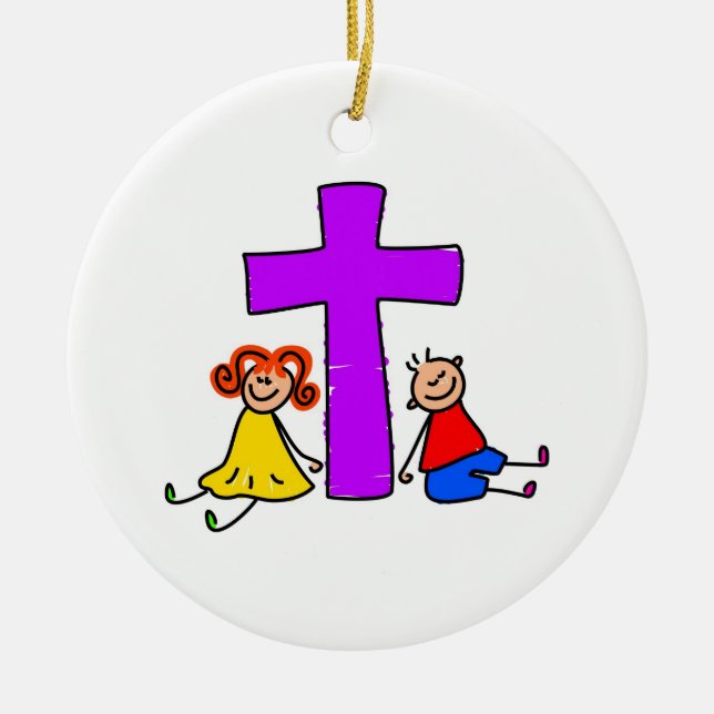 Christian Kids Ceramic Tree Decoration (Front)