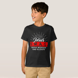 Christian Kids T-Shirt - Serve Worship And Glorify