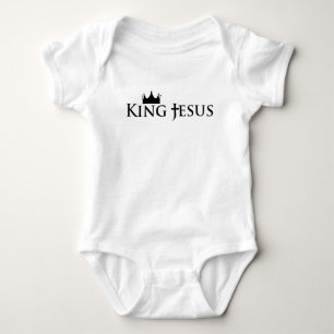 Christian King Jesus Cross and Crown Baby Gift Bodysuit