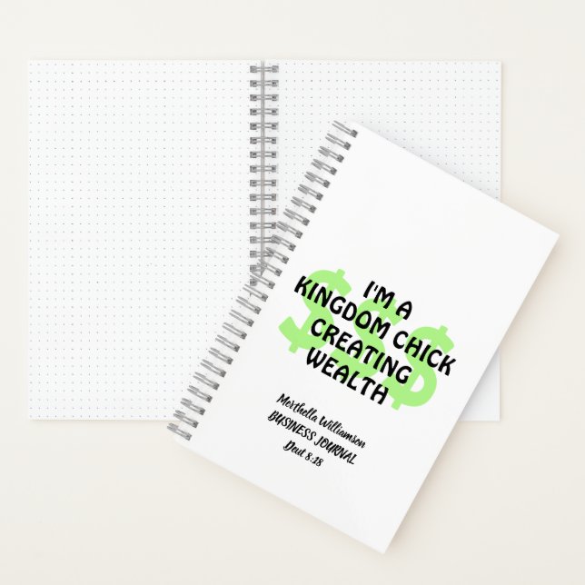 Christian KINGDOM CHICK Female Entrepreneur Notebook (Inside)