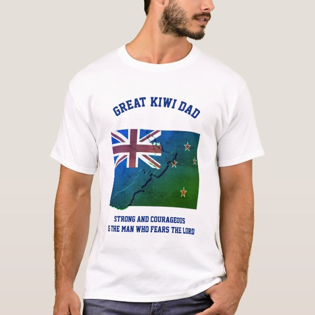 Christian KIWI NEW ZEALAND DAD T-Shirt (Front)