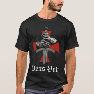 Christian Knight Templar Crusader Sword Armour Deu T-Shirt