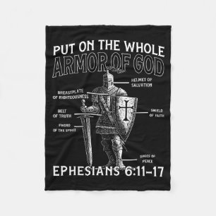Christian Knights Templar Medieval Knight Armor Of Fleece Blanket