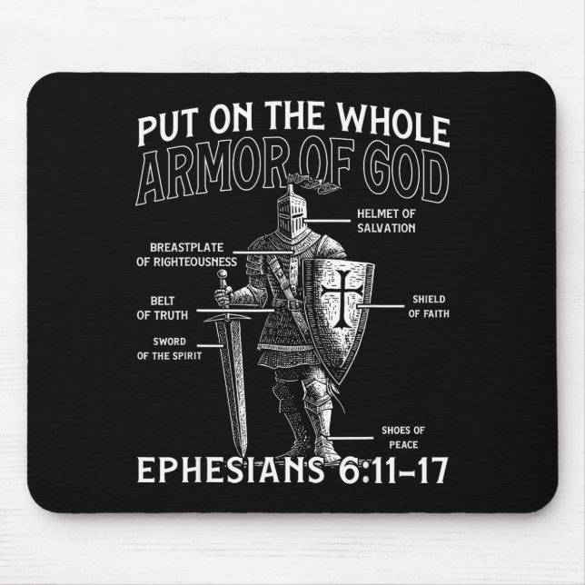 Christian Knights Templar Medieval Knight Armor Of Mouse Mat (Front)