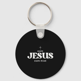 Christian Know Jesus Know Peace Religion God Bible Key Ring