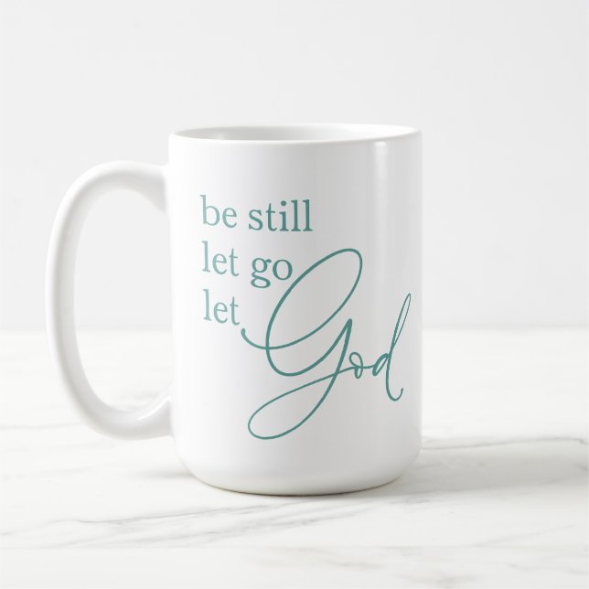 Christian Let Go Let God Coffee Mug (Left)