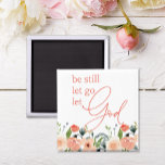 Christian Let Go Let God Magnet<br><div class="desc">Add a touch of beauty and faith to your space with this pretty watercolor flower magnet. Featuring the saying "Be still Let God", this magnet serves as a gentle reminder to trust in God and let go of worries. Whether placed on a fridge, filing cabinet, or any magnetic surface, it...</div>