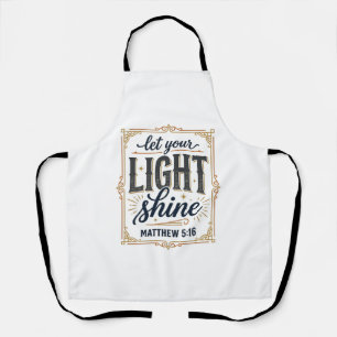 Christian Let Your Light Shine Matthew 5_16 Design Apron