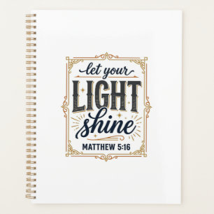Christian Let Your Light Shine Matthew 5_16 Design Planner
