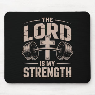 Christian Lifting The Lord Is My Strength Jesus Wo Mouse Mat