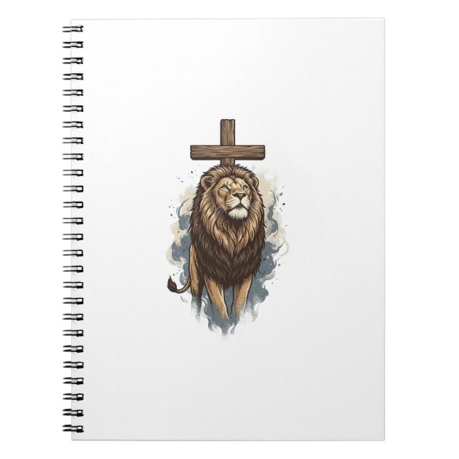 Christian Lion and Cross Vintage Notebook (Front)