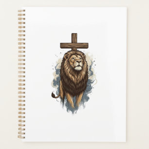 Christian Lion and Cross Vintage Planner